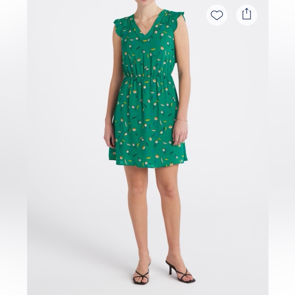 Green Floral Women's Dress